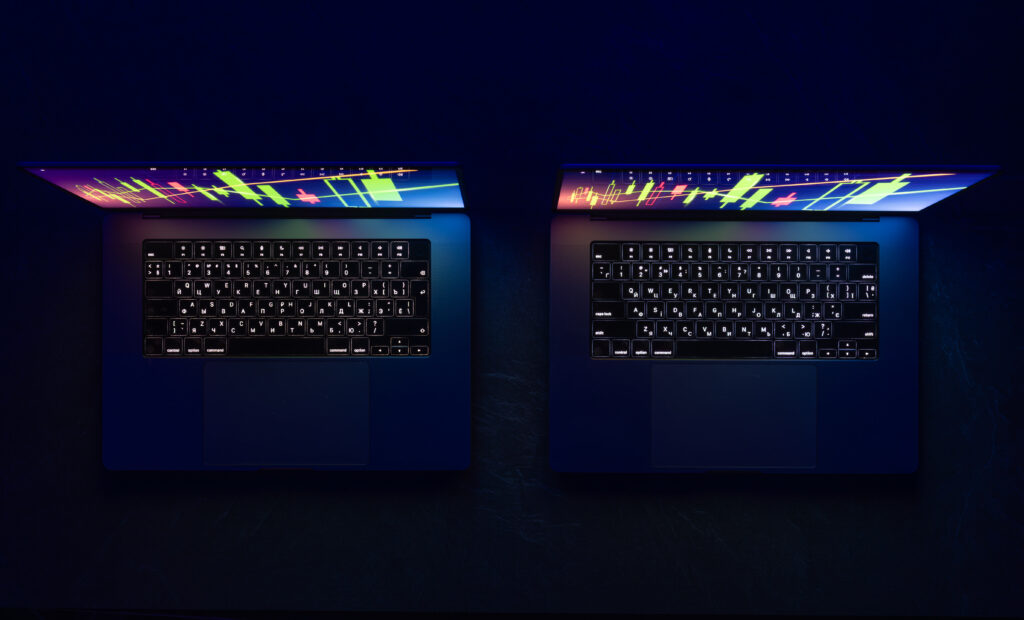 stock market cryptocurrency concept stock trading laptops